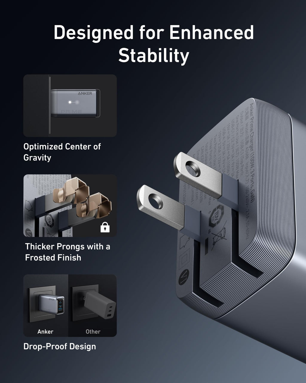 Prime Charger (100W, 3 Ports, GaN)