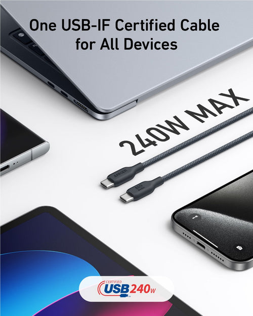 543 USB C to USB C Cable (240W, 10 ft)